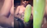 Watch Massive Cucumber Inside Her Pussy