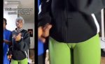 OMG! Check Out Tiktoker “Jarvis” Pussy Print In Leggings