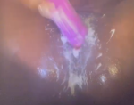 Very Creamy Pussy Drilled By Dildo